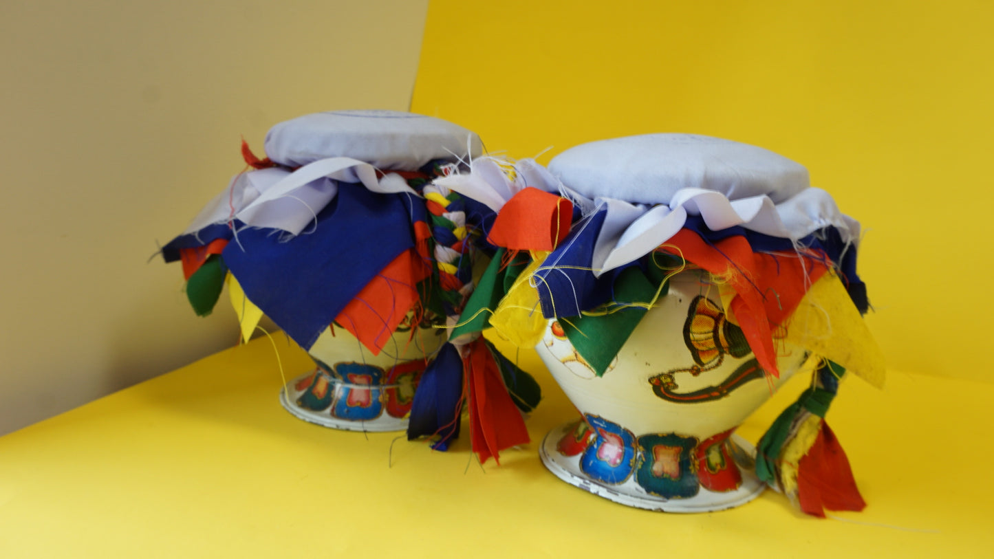 White Mahakala Treasure Vase