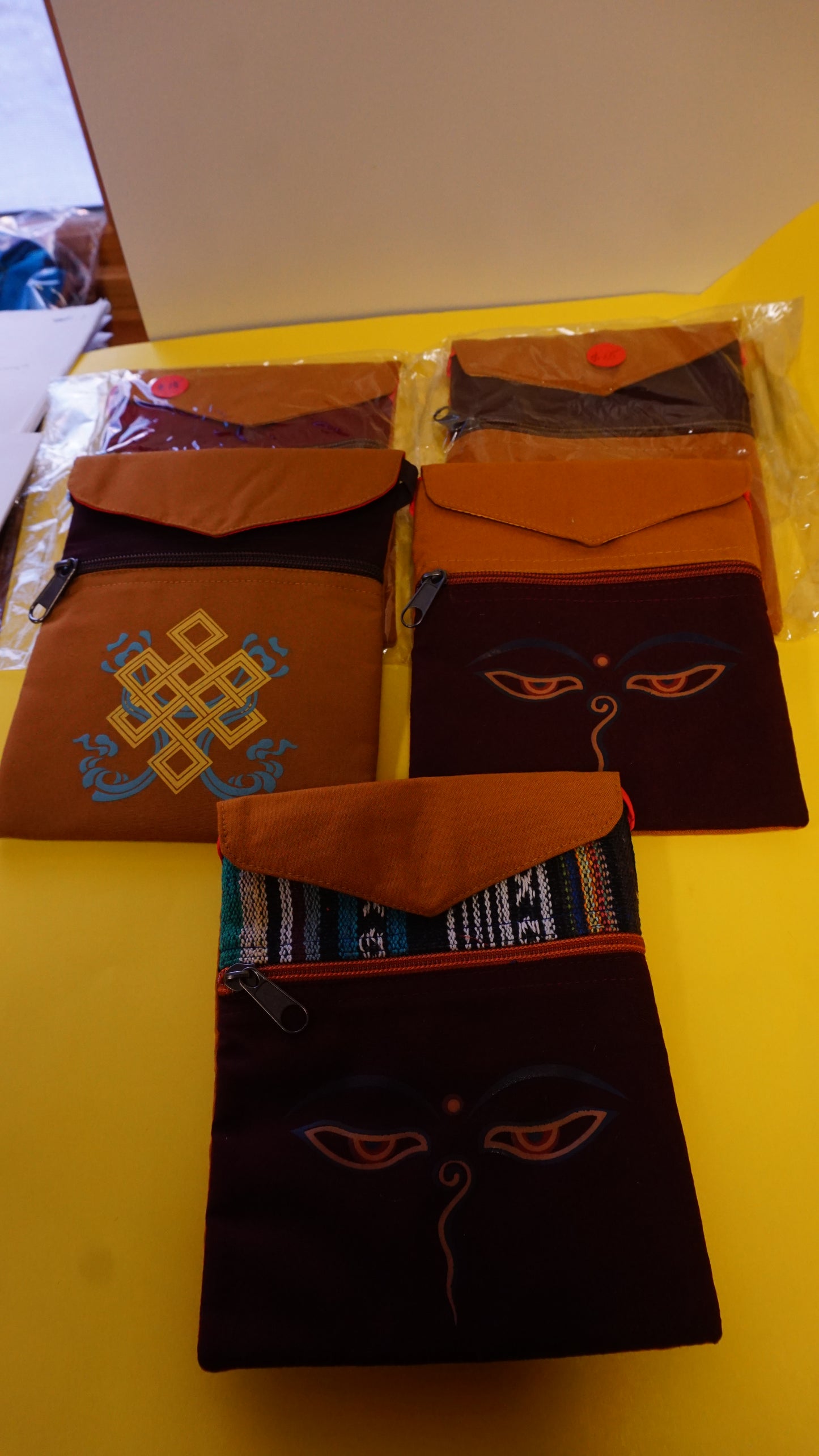 Small Beautiful Decorated Gold and Maroon Bag.
