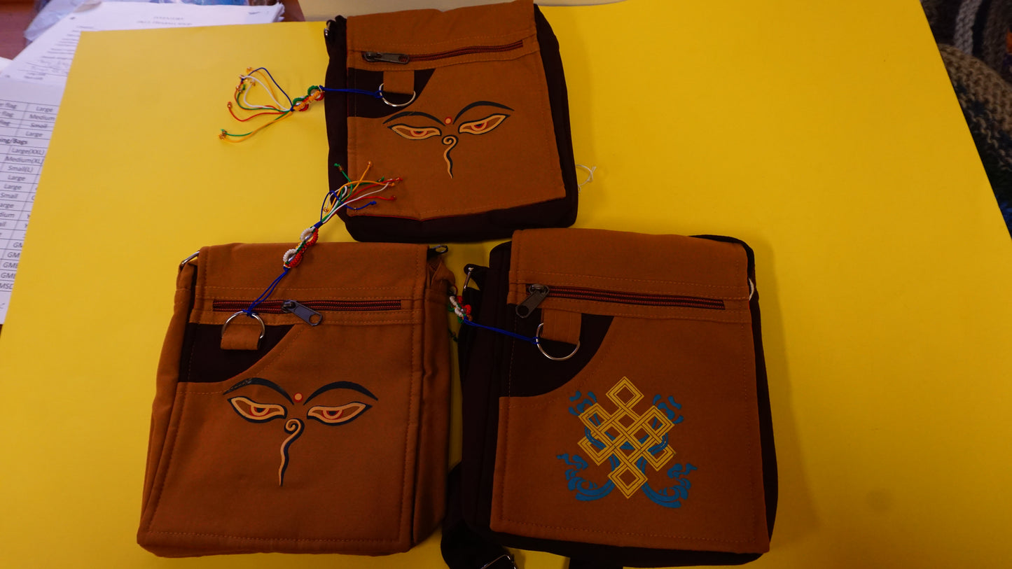 Decorated Gold and Maroon Bag.