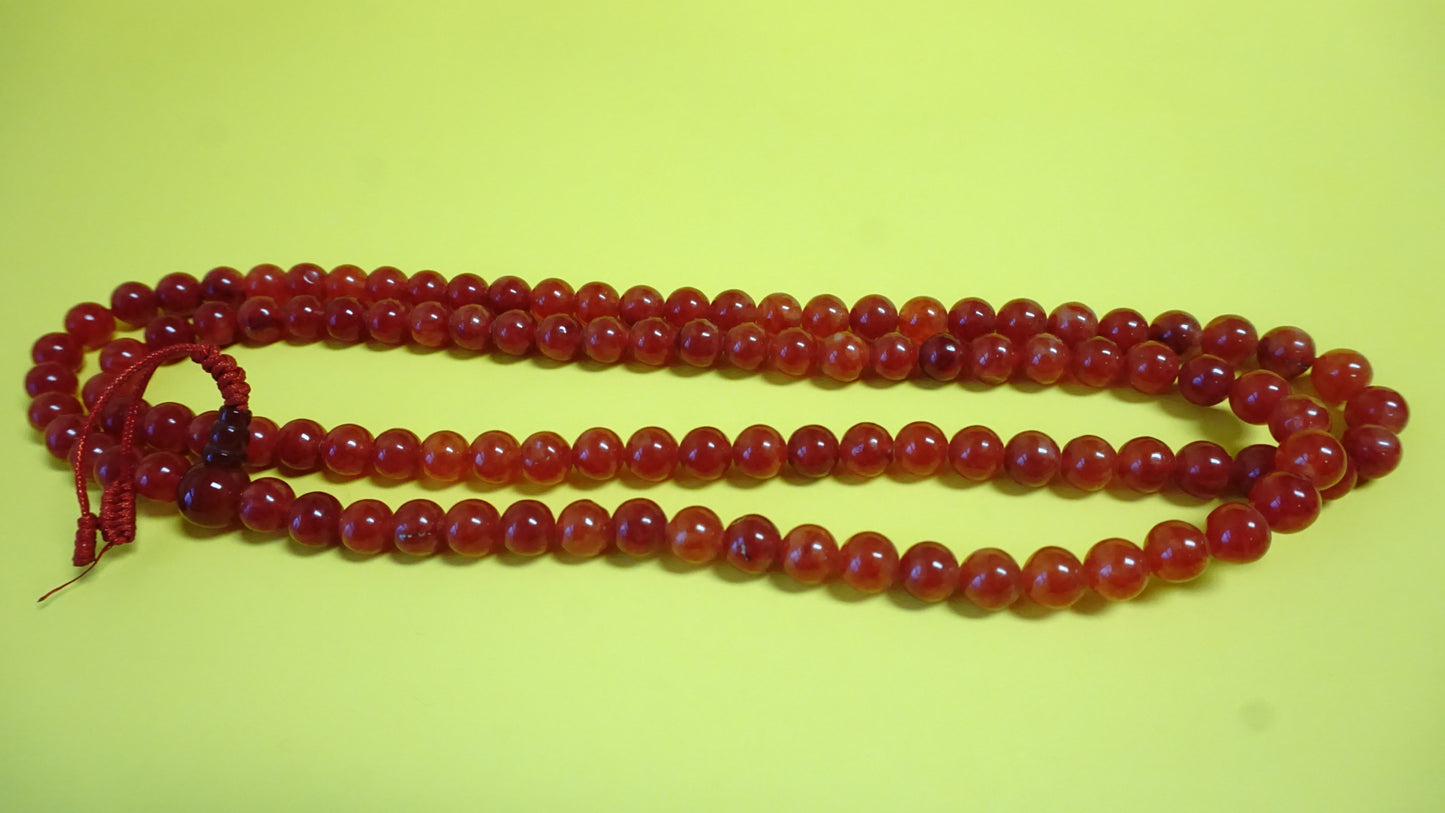 Red Assorted Glass Lapis Mala