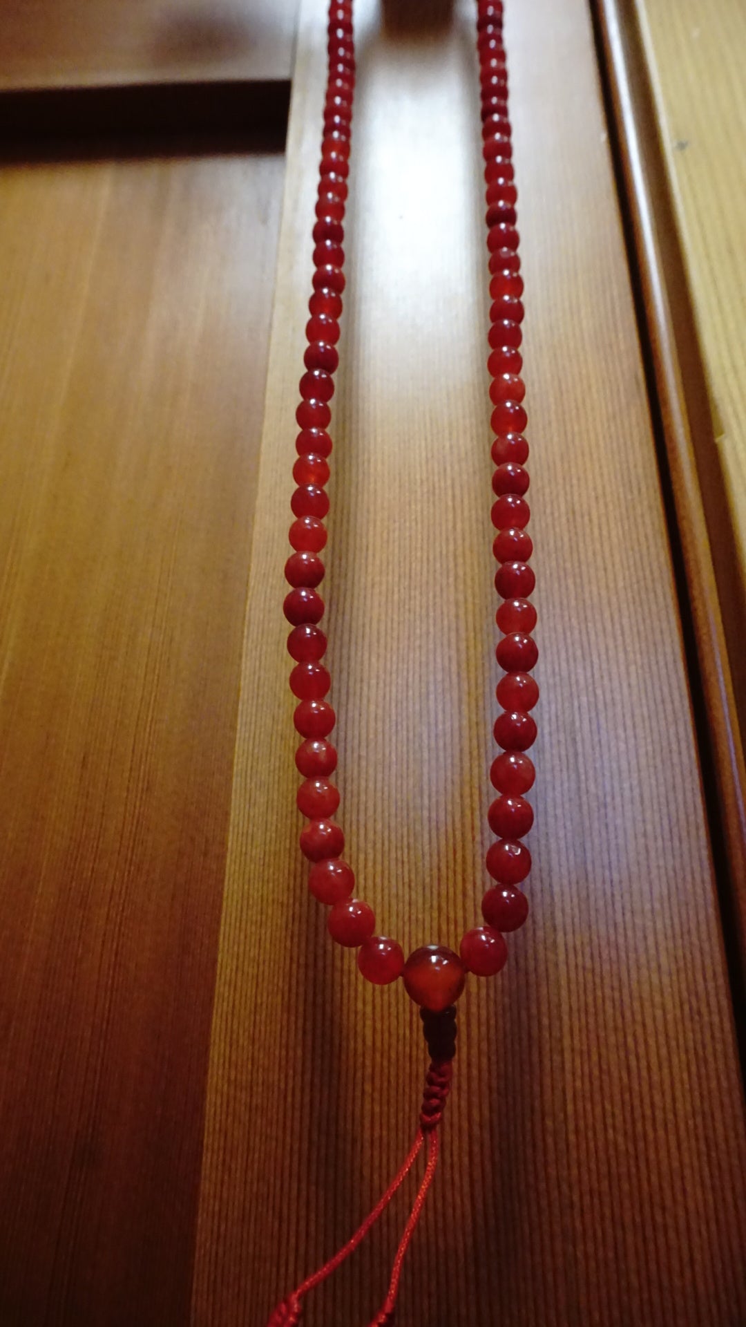 Red Assorted Glass Lapis Mala