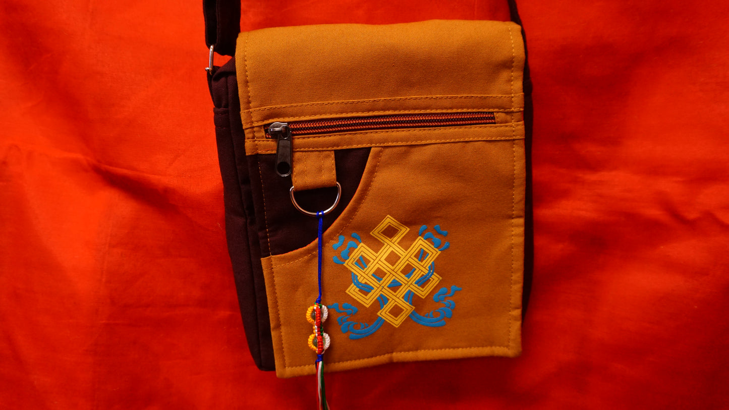 Decorated Gold and Maroon Bag.
