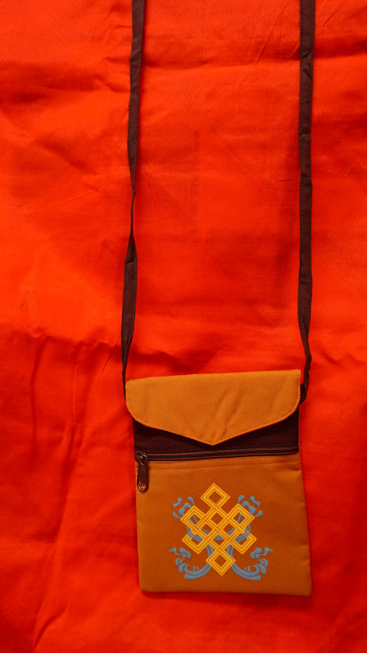 Small Beautiful Decorated Gold and Maroon Bag.