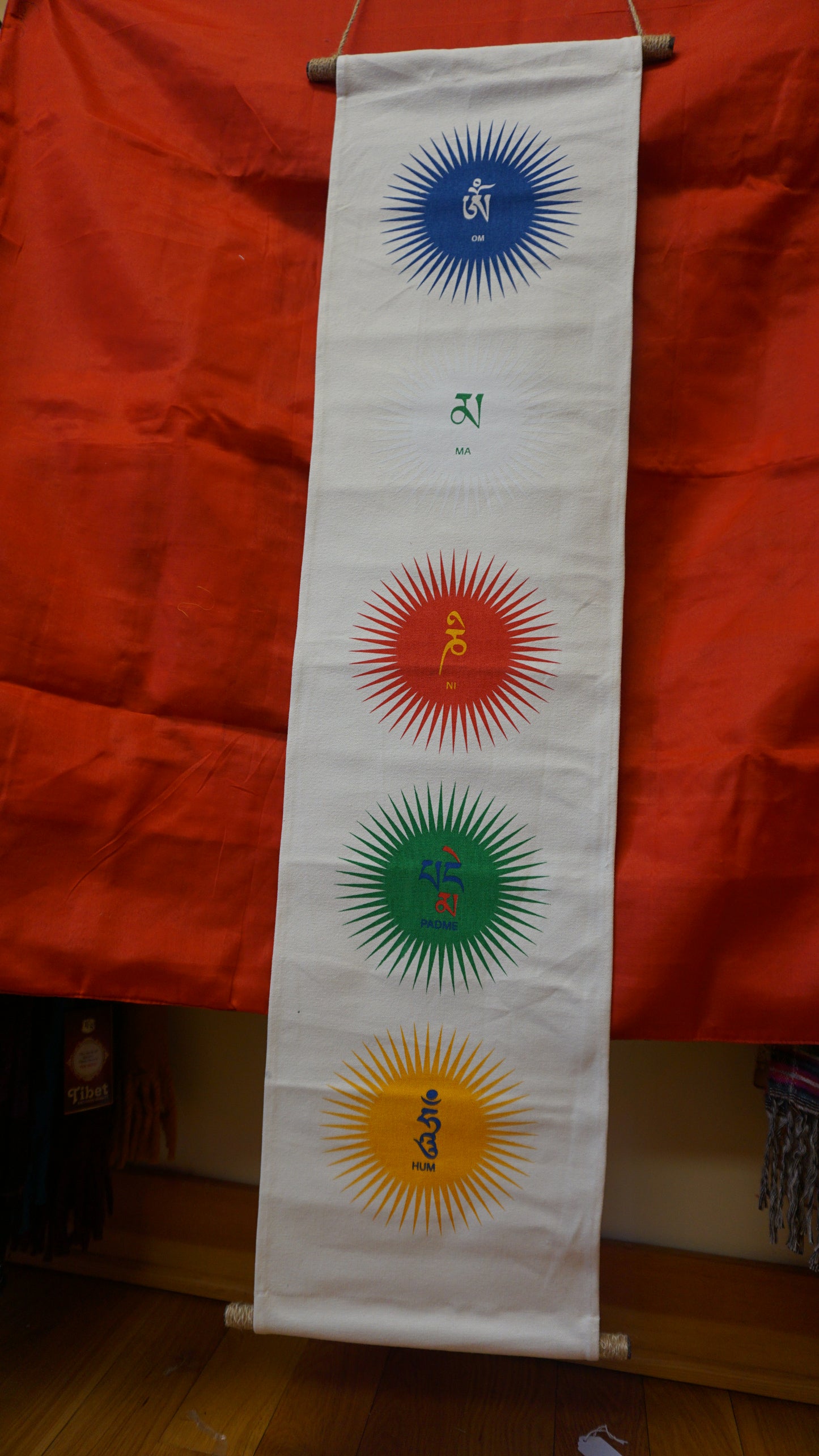 Tibetan Om MaNi Pad Mey Hum Wall Hanger.