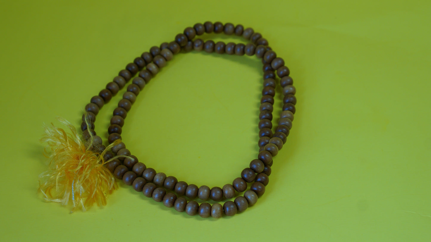 Yellow Sandelwood Mala Beads