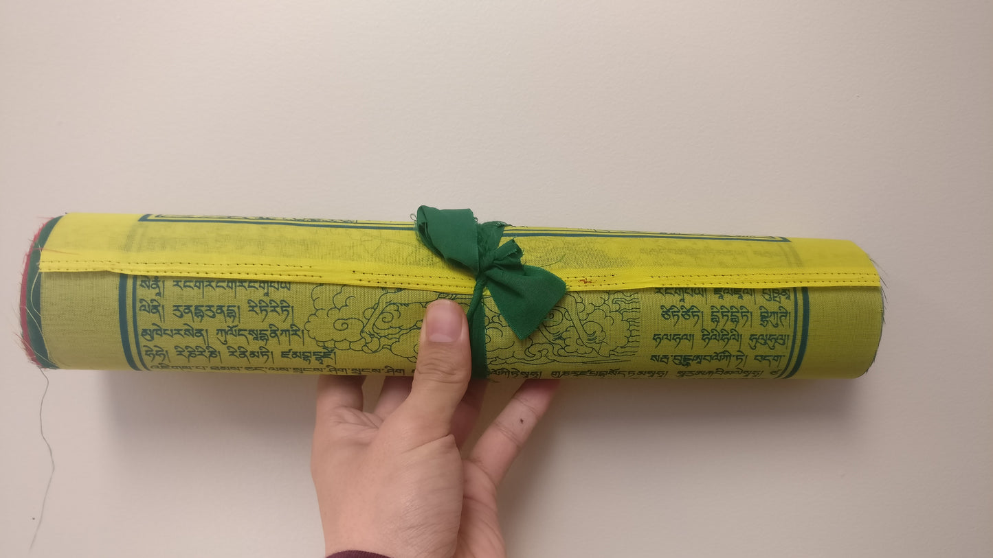 Large Buddhist Windhorse Prayers Flag